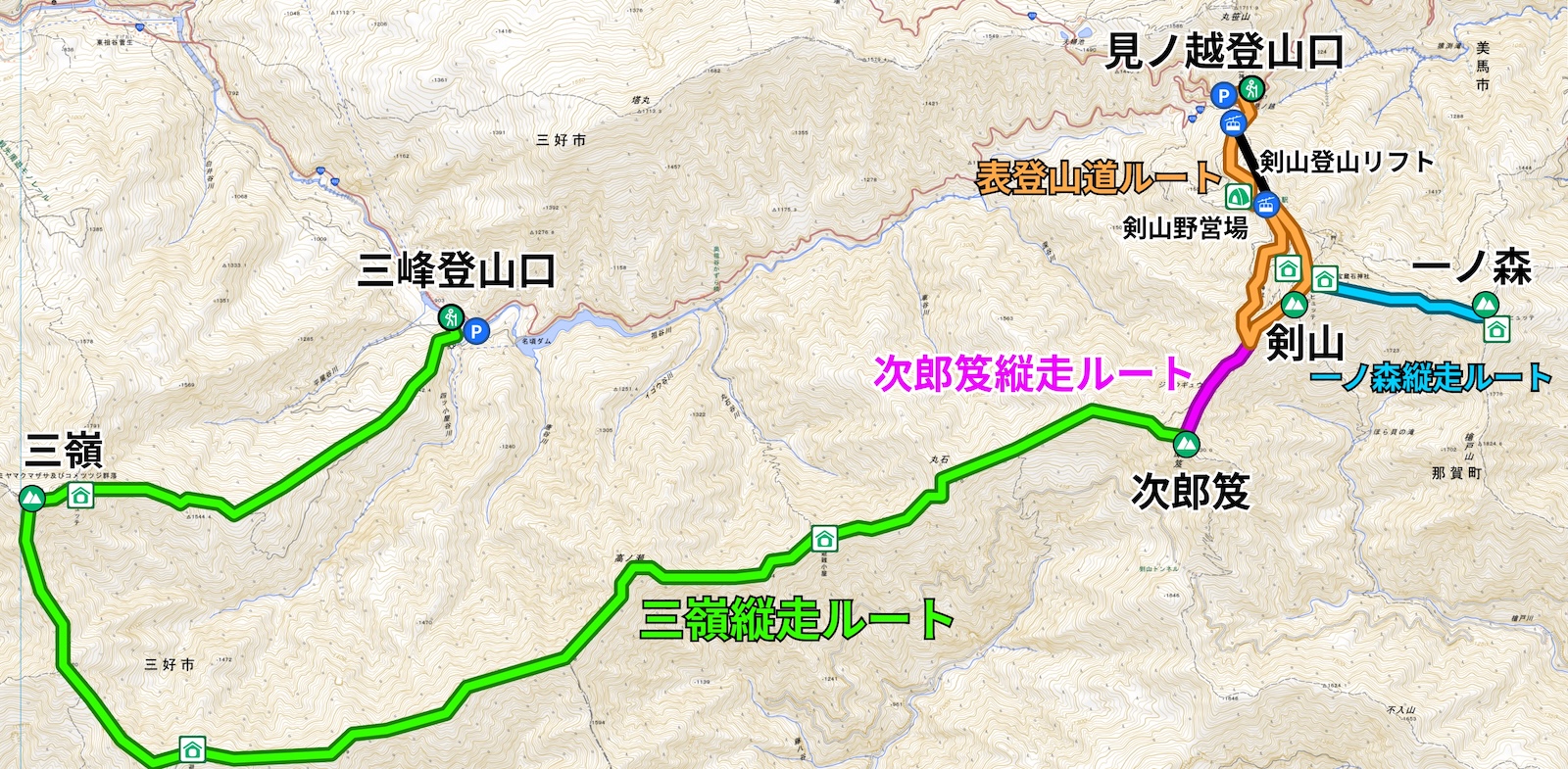 百名山・剣山、次郎笈日帰り登山日記