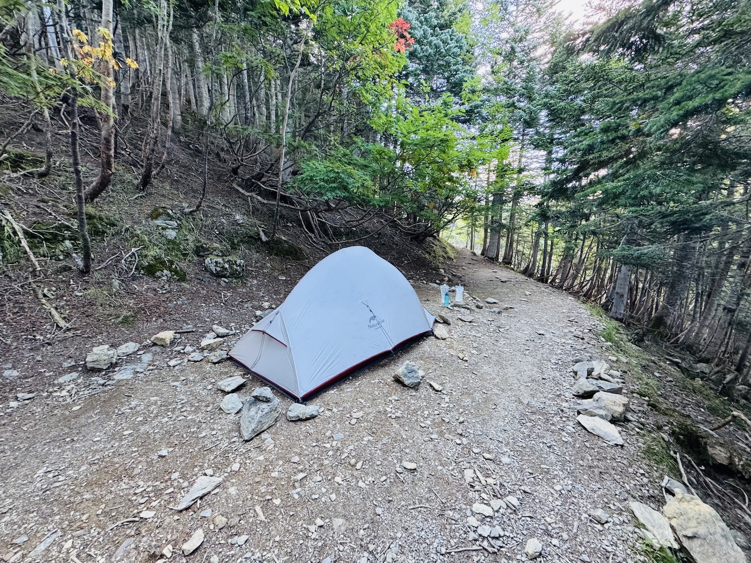 南アルプス仙塩尾根テント泊縦走登山(熊ノ平小屋テント場)