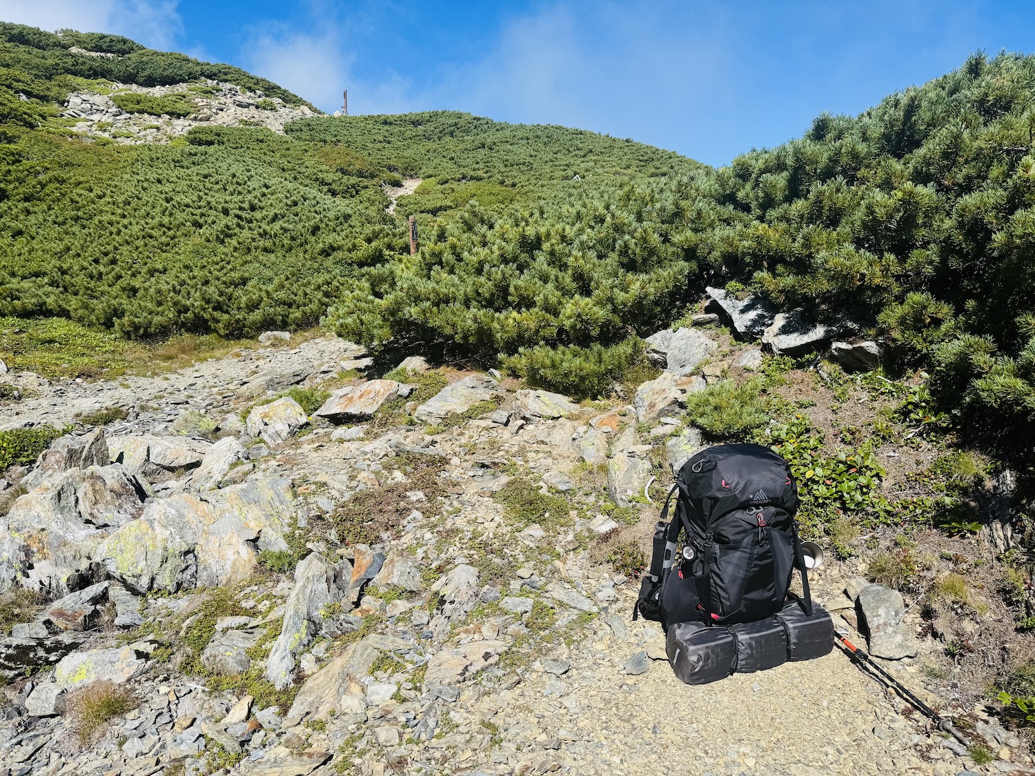 南アルプス仙塩尾根テント泊縦走登山(蝙蝠岳)