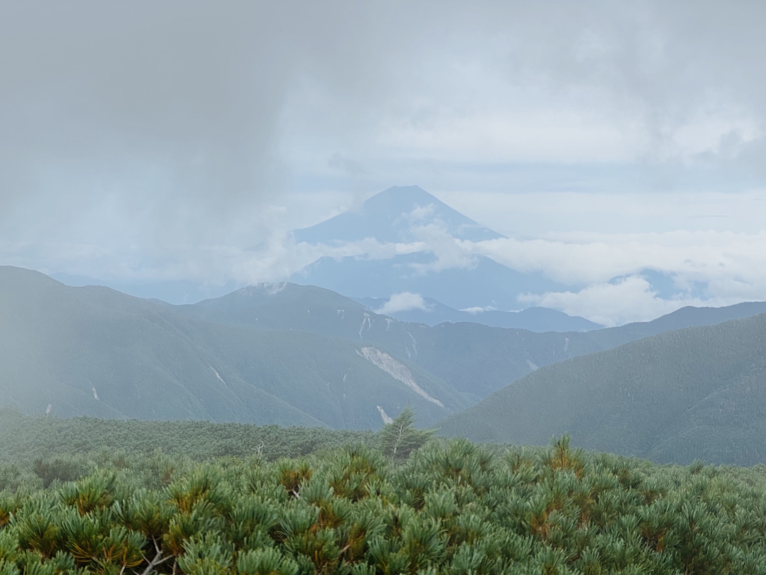 南アルプス仙塩尾根テント泊縦走登山(小河内岳)