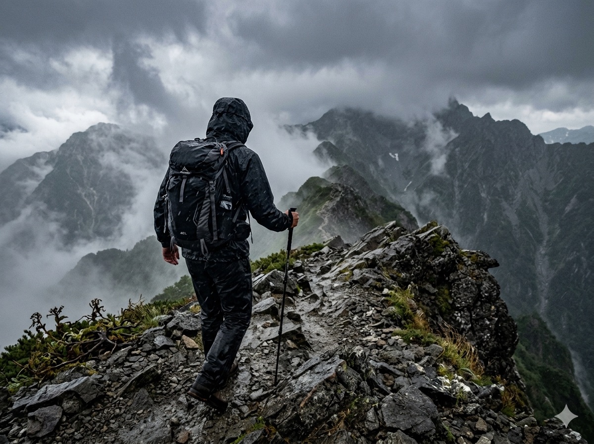 【ミレーティフォンストレッチパンツをレビュー】雨の登山でも不快感を軽減!高透湿レインパンツの実力を徹底解説